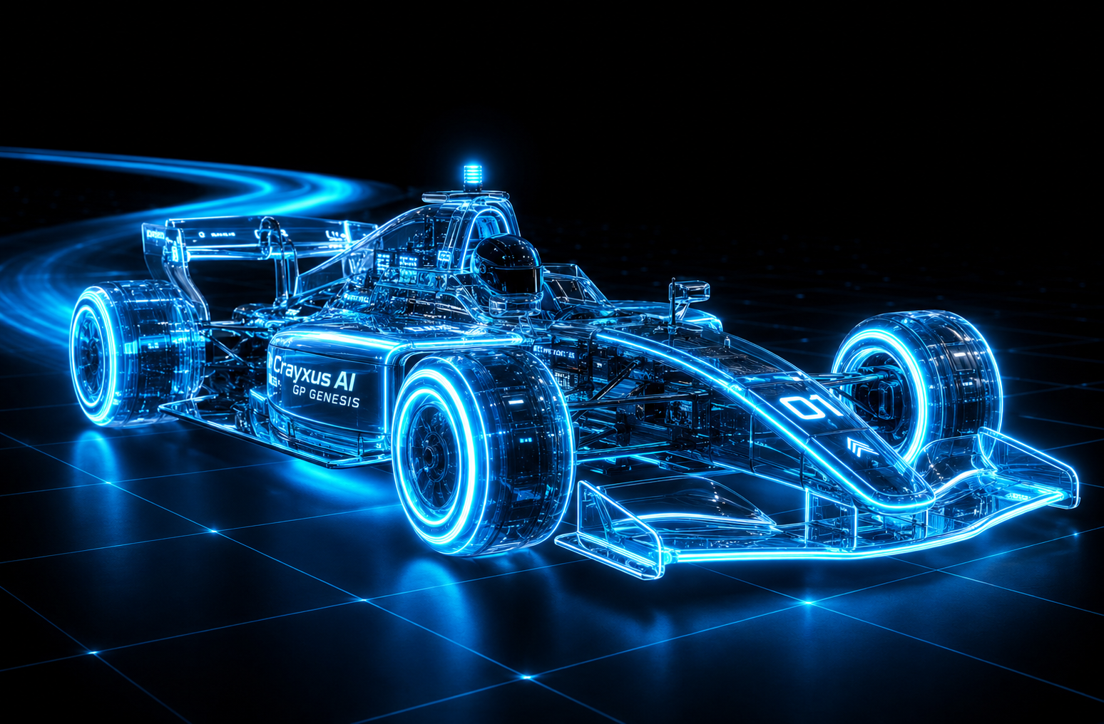 Crayxus AI·GP Genesis - Transparent Racing Car